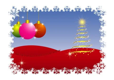 Christmas card background vector design Stock Illustration