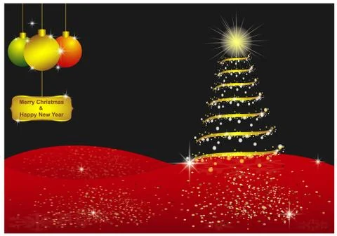 Christmas card background vector design Stock Illustration