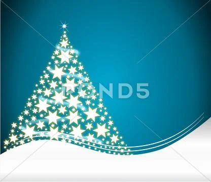 Christmas card with christmas tree Stock Photos
