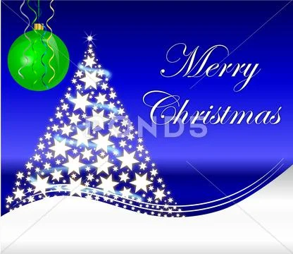 Christmas card with christmas tree Stock Photos
