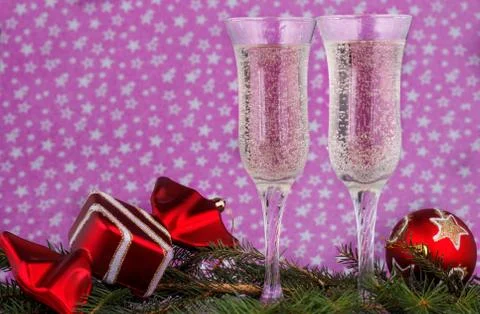 Christmas card composition Stock Photos
