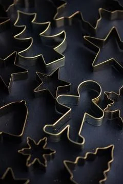 Christmas card concept on blue background Stock-Fotos