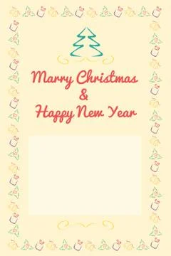 Christmas card concept by Provides a framework and a pale gold Stock Illustration
