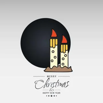 Christmas card with creative elegant design and light background vector Illustrazione stock