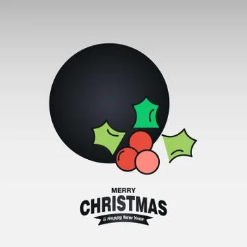 Christmas card with creative elegant design and light background vector Illustrazione stock