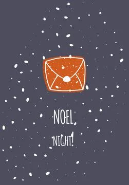 Christmas card envelope gingerbread cookie vector Stock Illustration