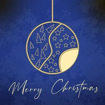 Christmas card with glittering background with tree Illustrazione stock