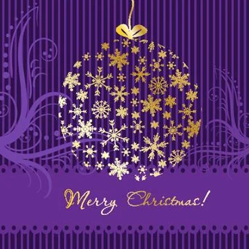 Christmas card with holiday elements. Stock Illustration