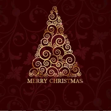 Christmas card with holiday elements. Illustrazione stock