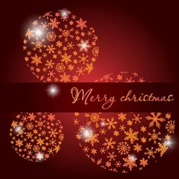 Christmas card with holiday elements. Stock Illustration