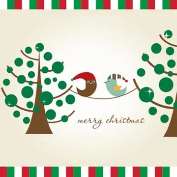 Christmas card with holiday elements. Stock Illustration