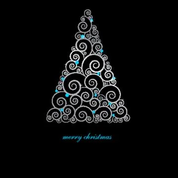 Christmas card with holiday elements. Stock Illustration