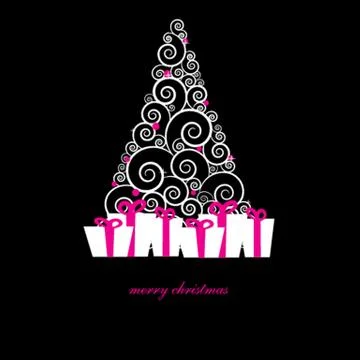 Christmas card with holiday elements. Illustrazione stock