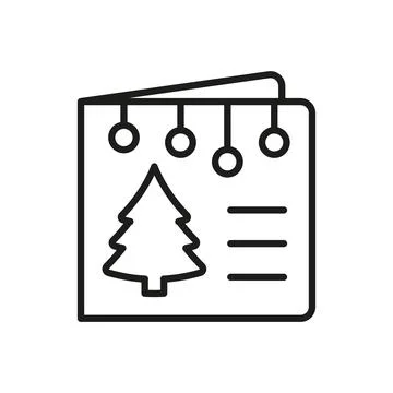 Christmas card icon vector basic design simple and modern Stock Illustration