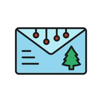 Christmas card icon vector basic design simple and modern Stock Illustration