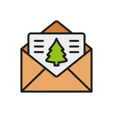 Christmas card icon vector basic design simple and modern Stockillustratie