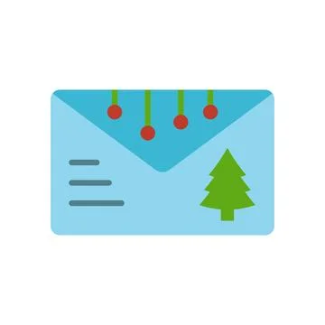 Christmas card icon vector basic design simple and modern Stock Illustration