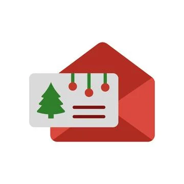 Christmas card icon vector basic design simple and modern Stock Illustration