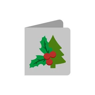 Christmas card icon vector basic design simple and modern Stock Illustration