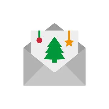 Christmas card icon vector basic design simple and modern 스톡 일러스트
