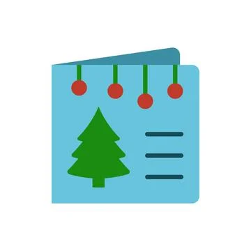 Christmas card icon vector basic design simple and modern Stock Illustration
