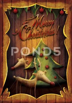Christmas card Stock Illustration