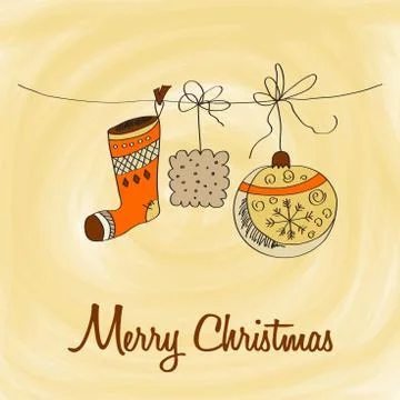 Christmas card Illustrazione stock