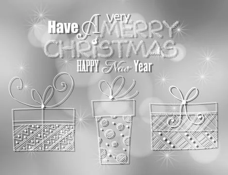 Christmas card Illustrazione stock