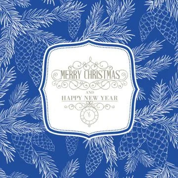 Christmas card. Illustrazione stock