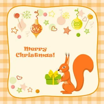 Christmas card Illustrazione stock