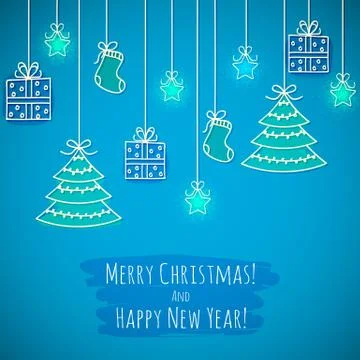 The Christmas card Stock Illustration