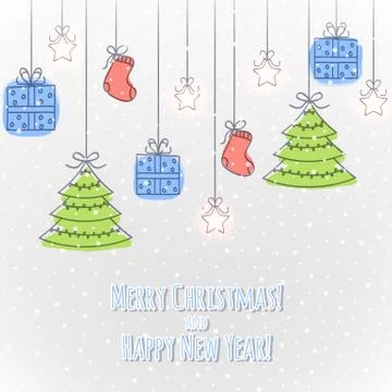 The Christmas card Stock Illustration