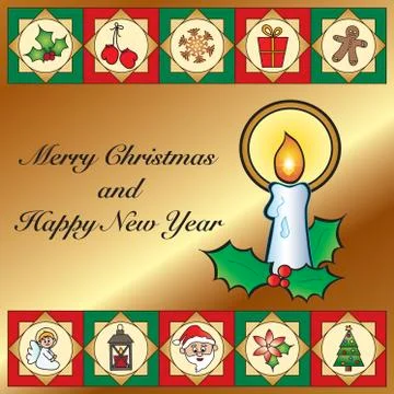 Christmas card Stock Illustration