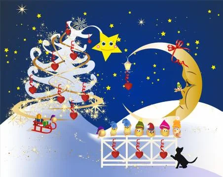 Christmas card Stock Illustration