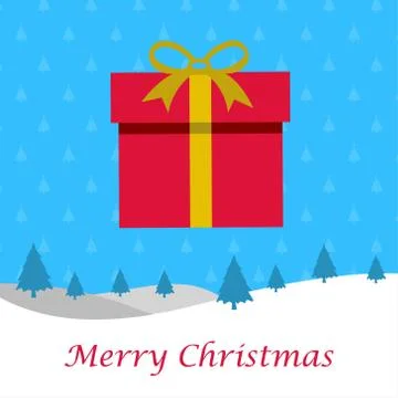 Christmas card with pattern background and gift boxes Illustrazione stock