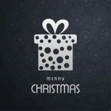 Christmas card with pattern background and snow flakes background Stock Illustration