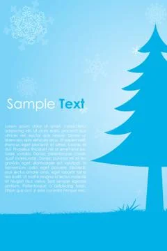 Christmas card with sample text Illustrazione stock