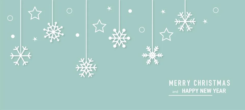Christmas card with snowflake border vector. Xmas snow flake pattern. Festive Illustrazione stock