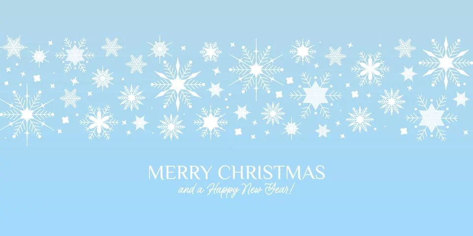 Christmas card with snowflake border vector illustration Illustrazione stock