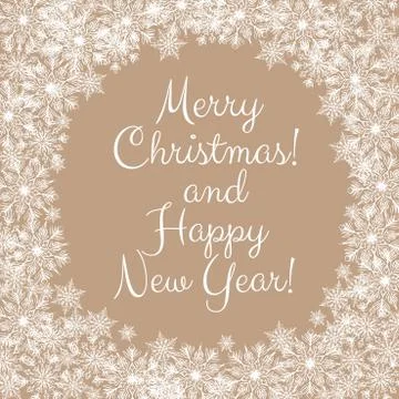 Christmas card with snowflakes Stock Illustration