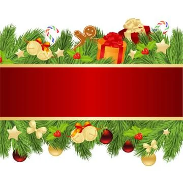 Christmas card template Stock Illustration