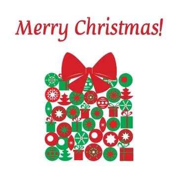 Christmas card template Stock Illustration