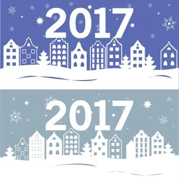 Christmas card template Stock Illustration