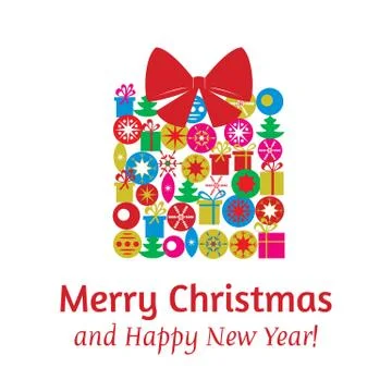 Christmas card template Stock Illustration