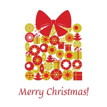 Christmas card template Stock Illustration