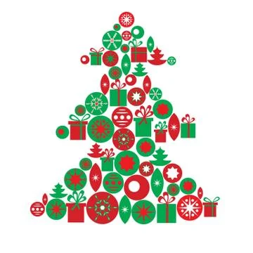 Christmas card template Stock Illustration