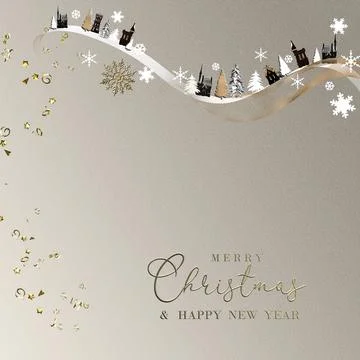 Christmas card template Stock Illustration