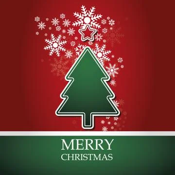 Christmas Card Template Vector Stock Illustration