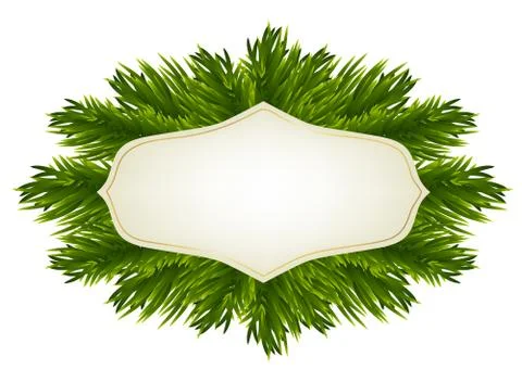 Christmas card with tree Stock Illustration