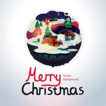 Christmas card. vector background Stock Illustration